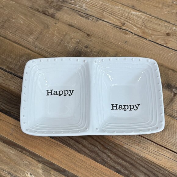 Mud Pie HAPPY Two Section Server - Picture 2 of 3